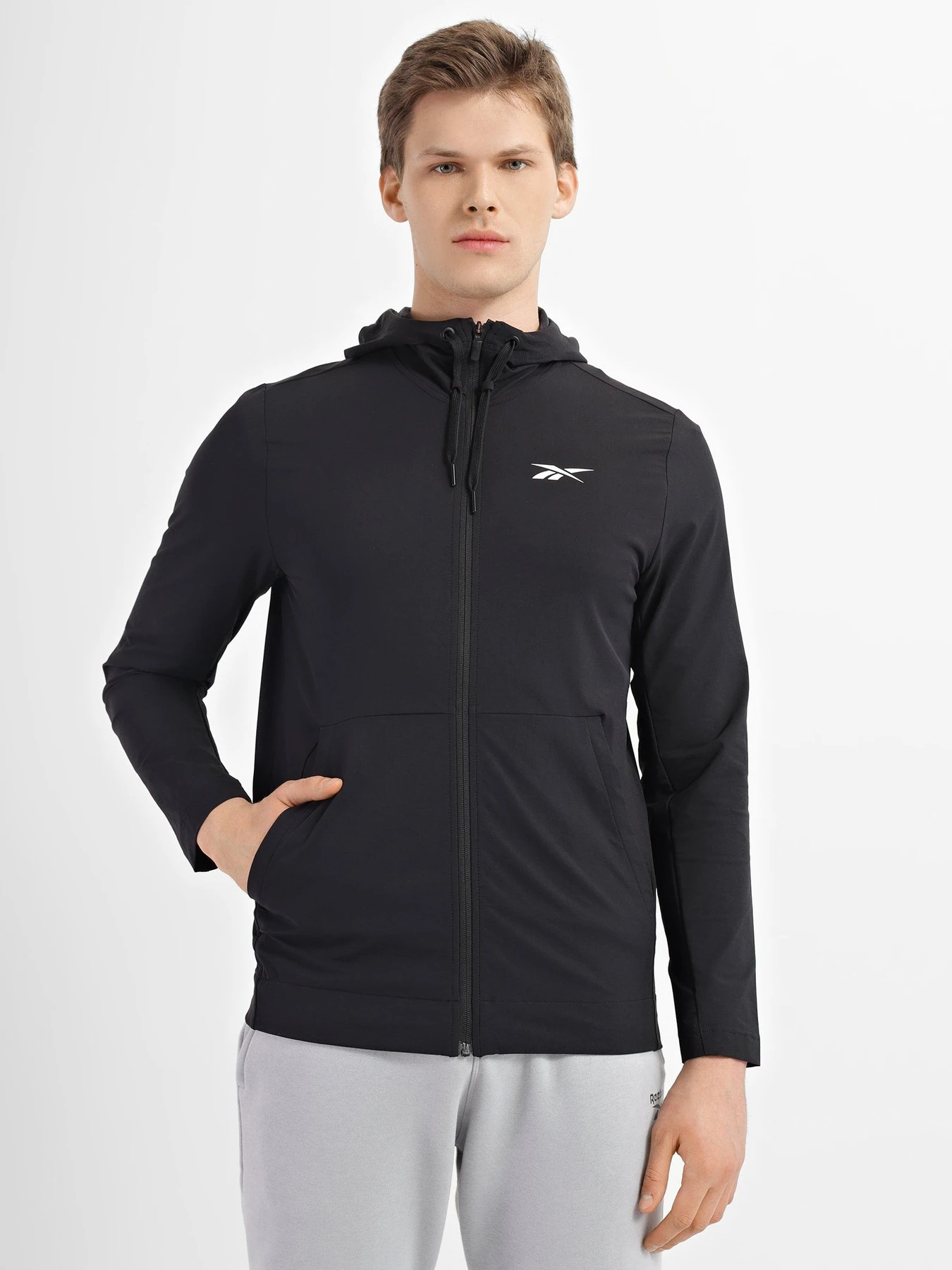 Худі та світшоти Reebok Performance Woven Zip Up модель H44116 Худі та світшоти Reebok Performance Woven Zip Up модель H44116 Фото