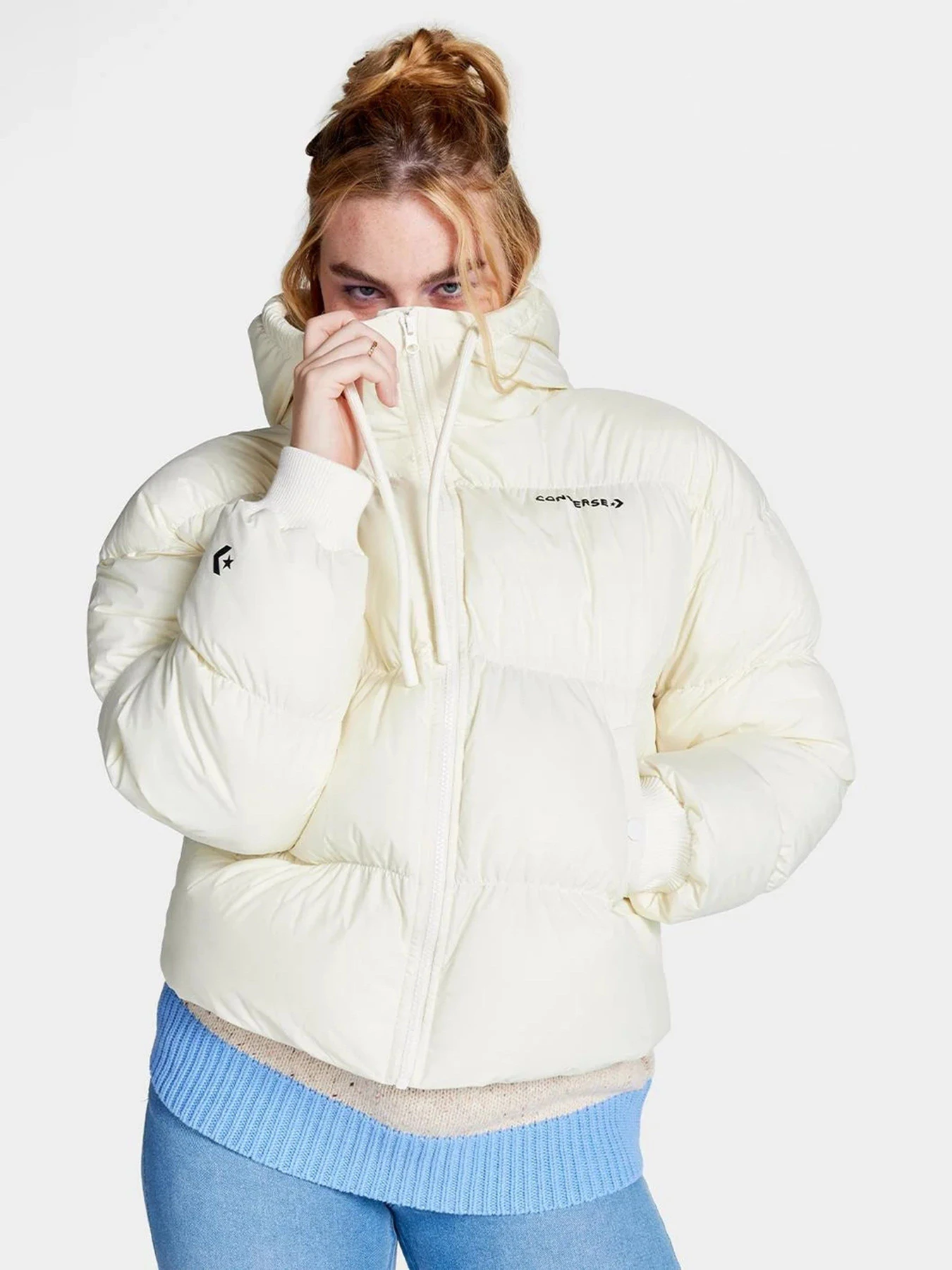 Куртки и дубленки CONVERSE Short Puffer модель 10025207-286 Куртки и дубленки CONVERSE Short Puffer модель 10025207-286 Фото