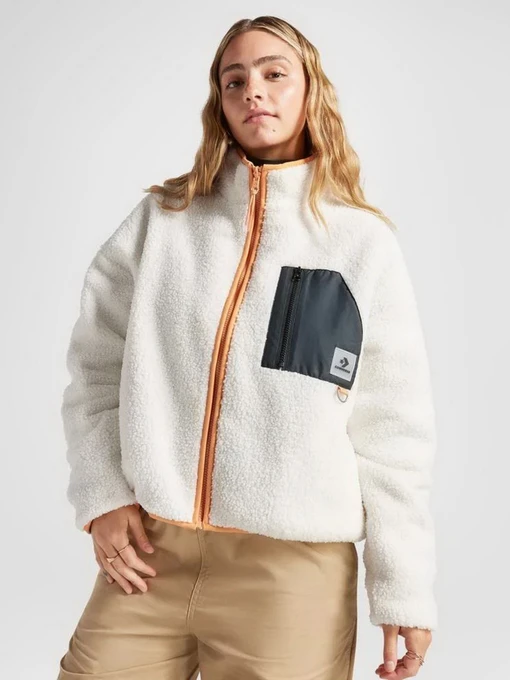 Худи и свитшоты CONVERSE Reversible Sherpa Fz модель 10025705-001 Фото