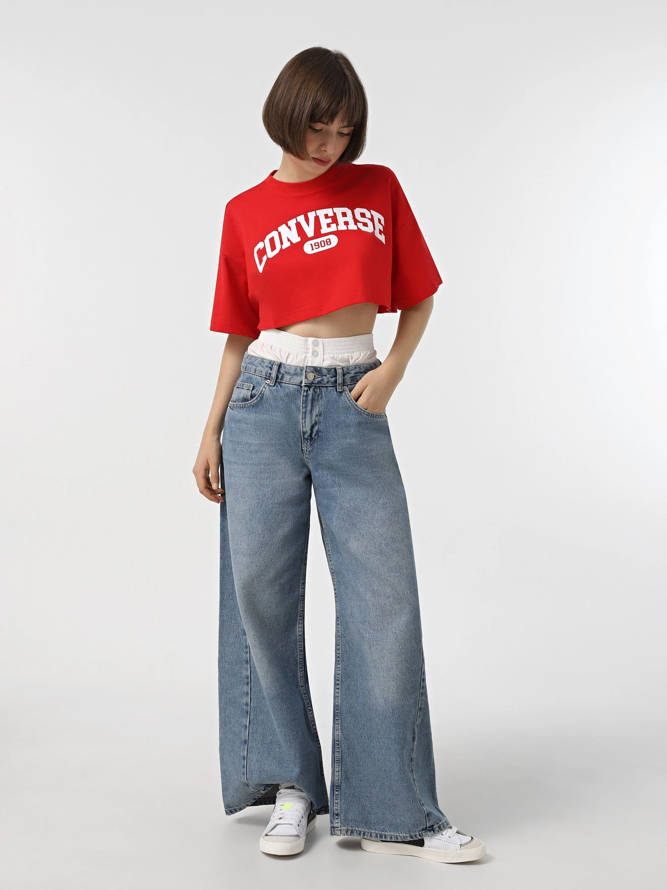 Футболки і поло CONVERSE SPORTY CROPPED модель 10027253-600 Фото