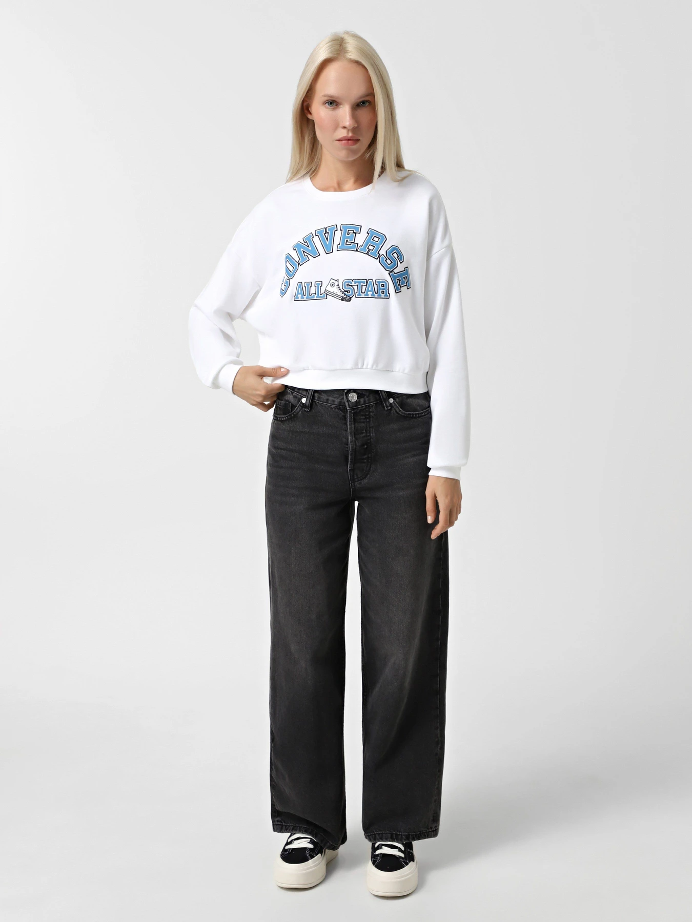 Худі та світшоти CONVERSE RETRO CHUCK HERITAGE CREW модель 10026777-102 Фото