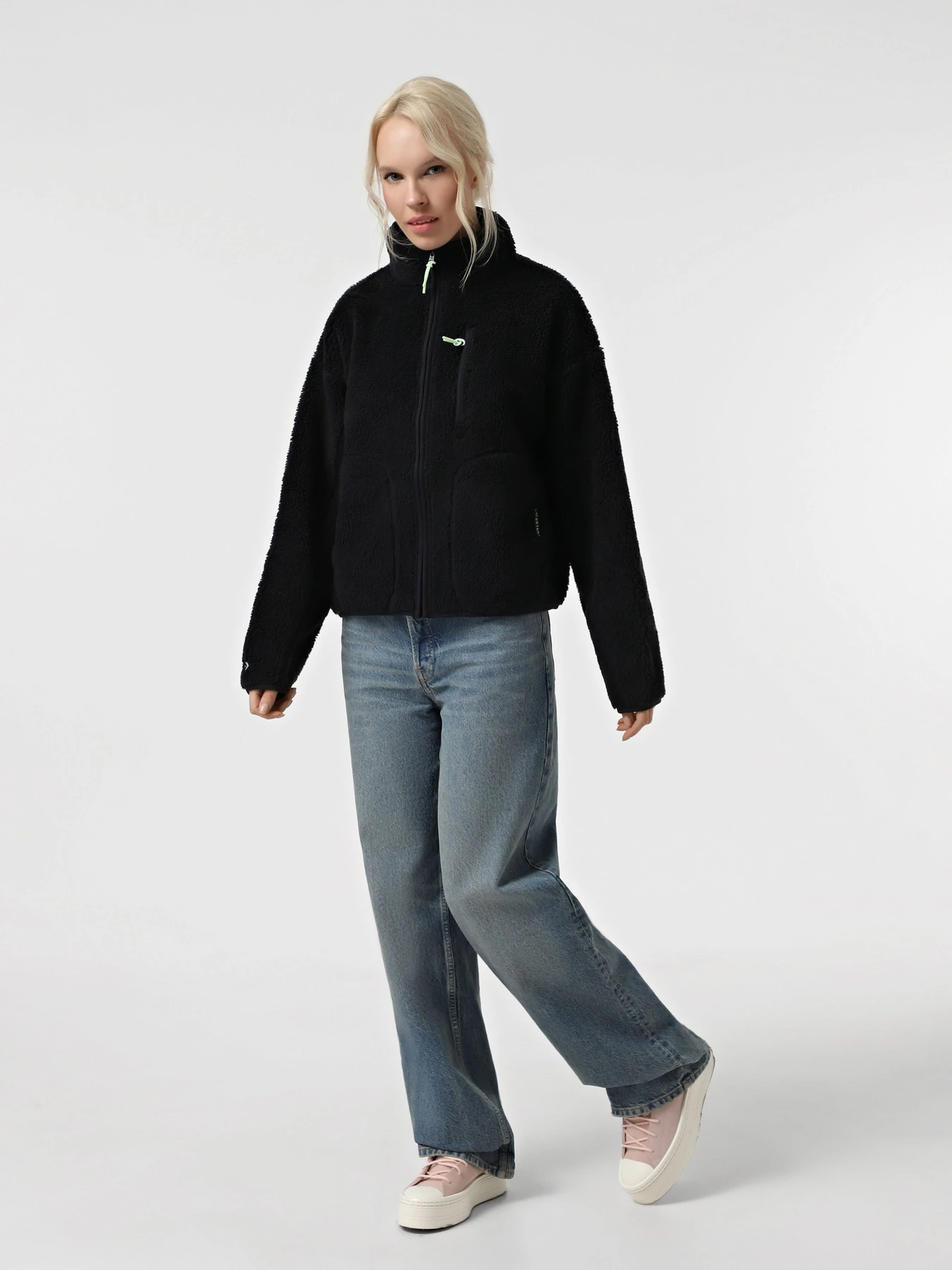 Куртки и дубленки CONVERSE SHERPA FULL-ZIP модель 10027056-001 Фото