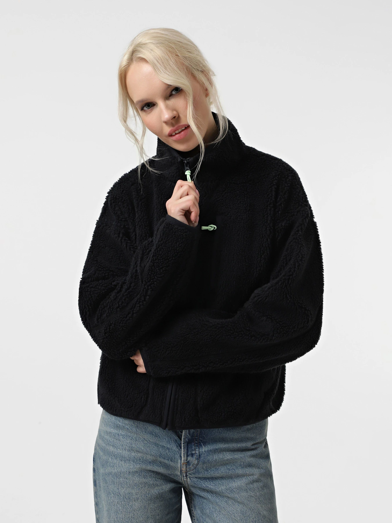 Куртки и дубленки CONVERSE SHERPA FULL-ZIP модель 10027056-001 Фото