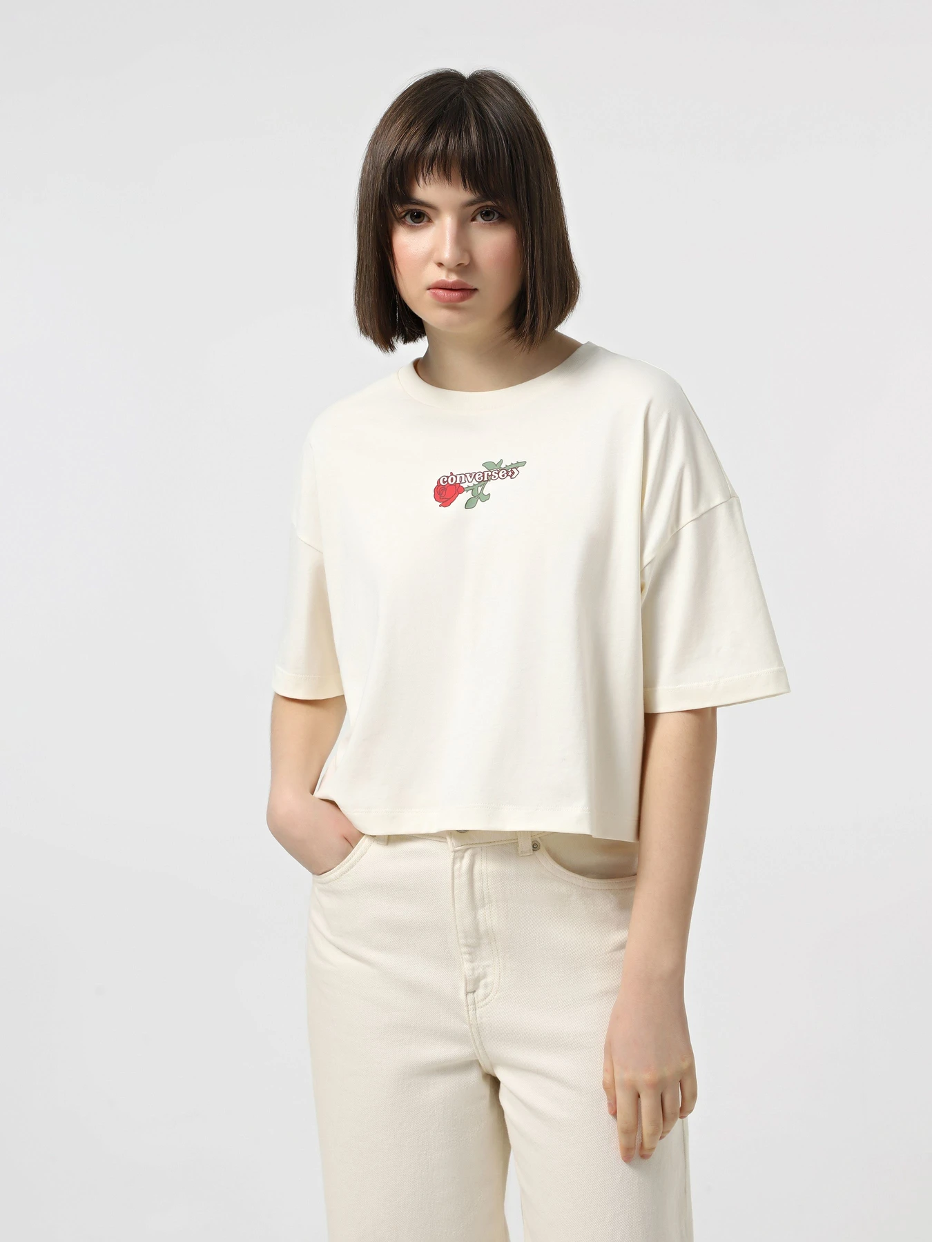 Футболки и поло CONVERSE TLMN VDAY CROP модель 10028306-286 Футболки и поло CONVERSE TLMN VDAY CROP модель 10028306-286 Фото