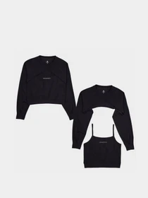 Худи и свитшоты CONVERSE Twisted Knits Cut Out Top модель 10022960-001 Фото