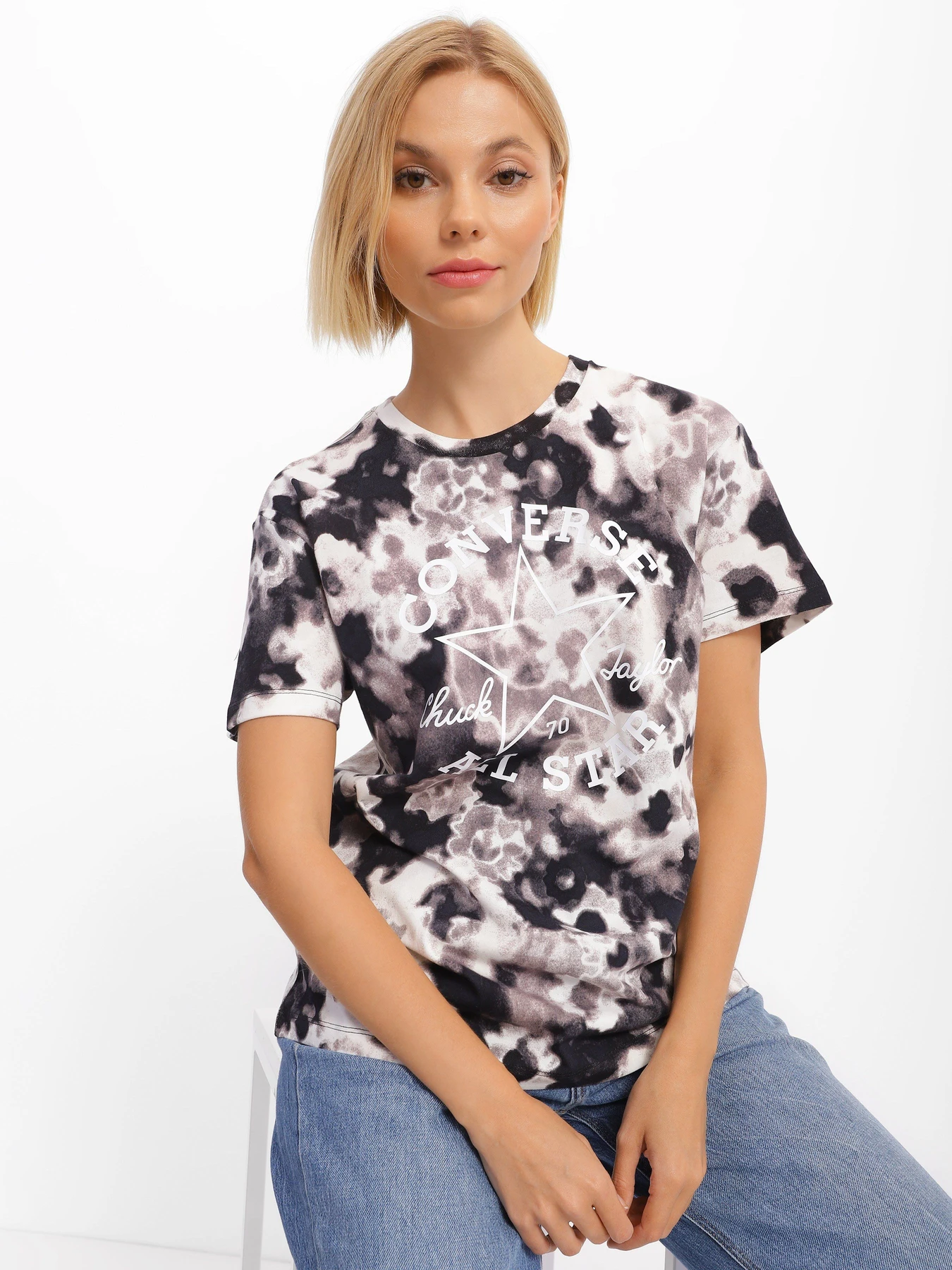 Футболки і поло CONVERSE Washed Floral Patch модель 10023208-001 Футболки і поло CONVERSE Washed Floral Patch модель 10023208-001 Фото