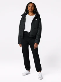 Куртки и дубленки CONVERSE Short Hooded Puffer модель 10023736-001 Фото