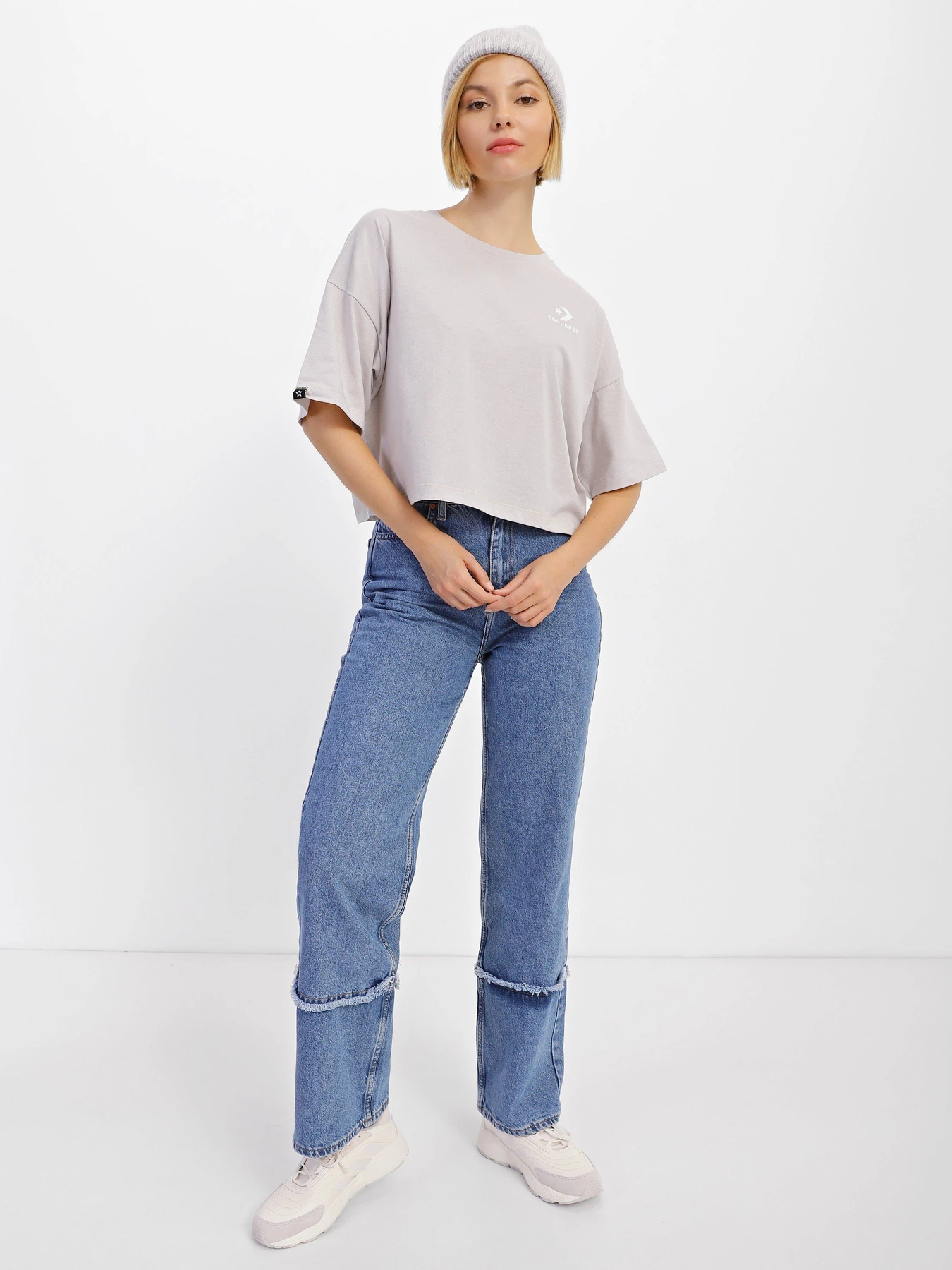Футболки і поло CONVERSE Heathered Cropped модель 10023908-281 Футболки і поло CONVERSE Heathered Cropped модель 10023908-281 Фото