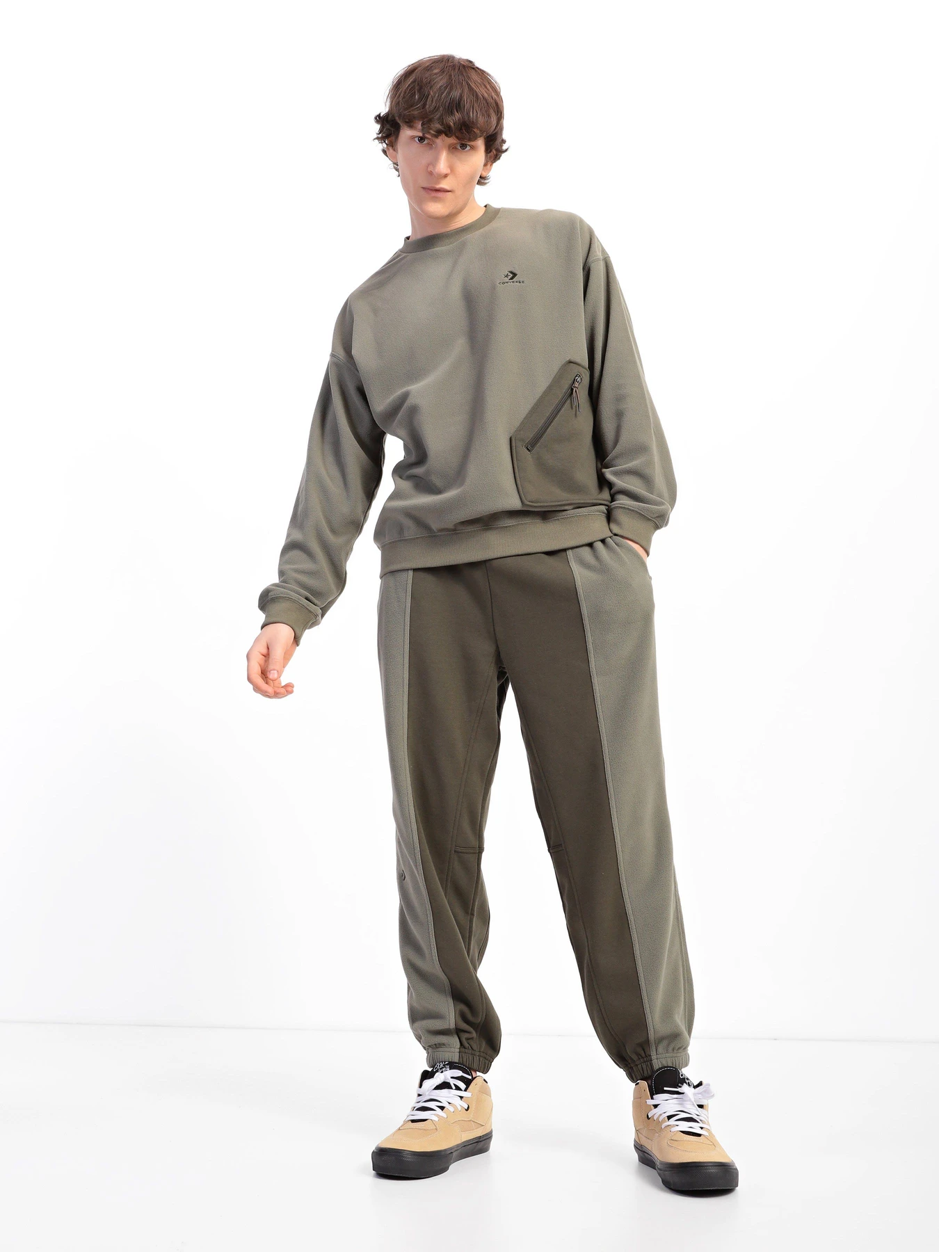 Худи и свитшоты CONVERSE Pocket Fleece Crew модель 10023764-306 Худи и свитшоты CONVERSE Pocket Fleece Crew модель 10023764-306 Фото