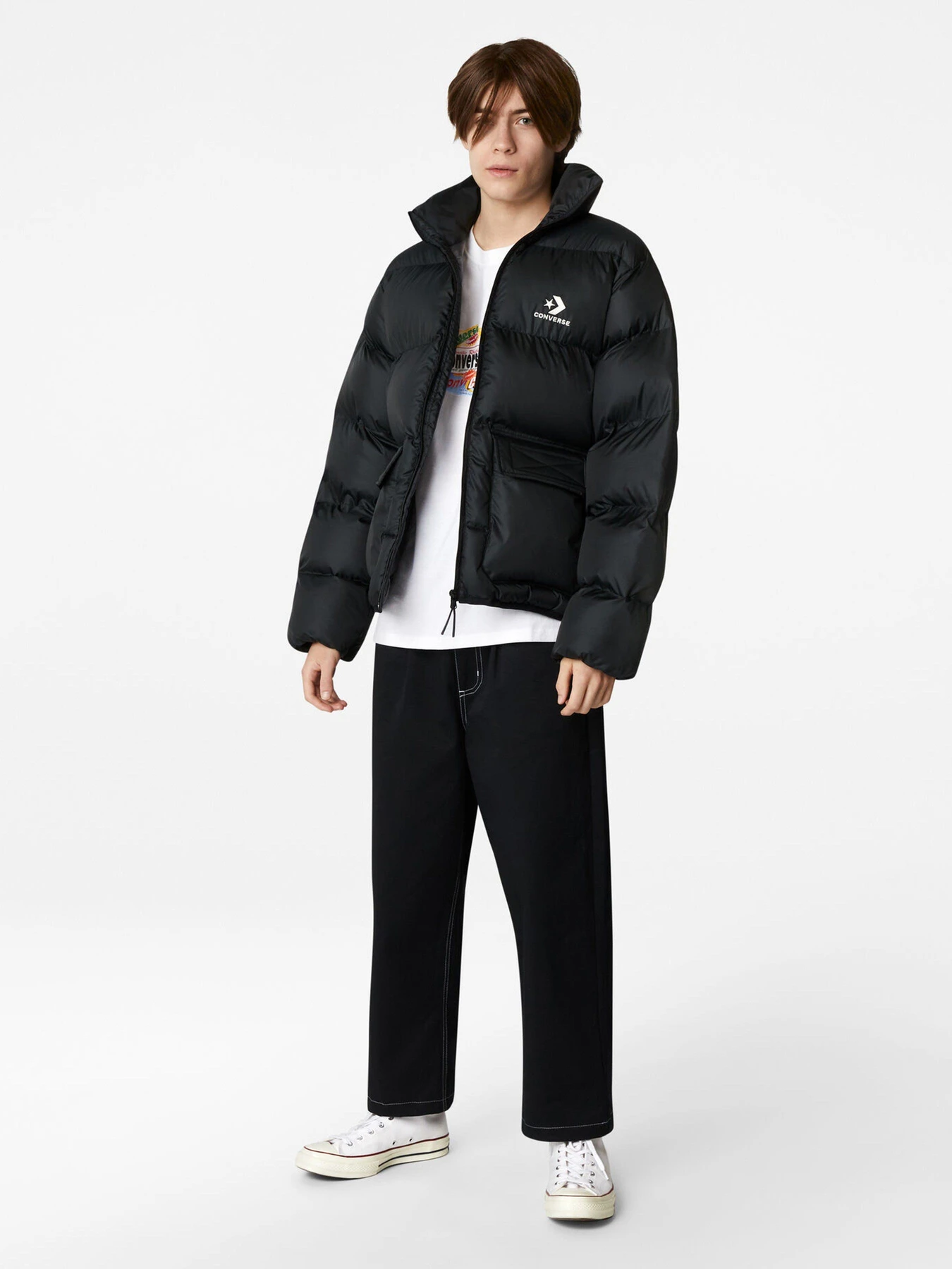 Куртки та дублянки CONVERSE Patch Pocket Puffer модель 10023798-001 Куртки та дублянки CONVERSE Patch Pocket Puffer модель 10023798-001 Фото