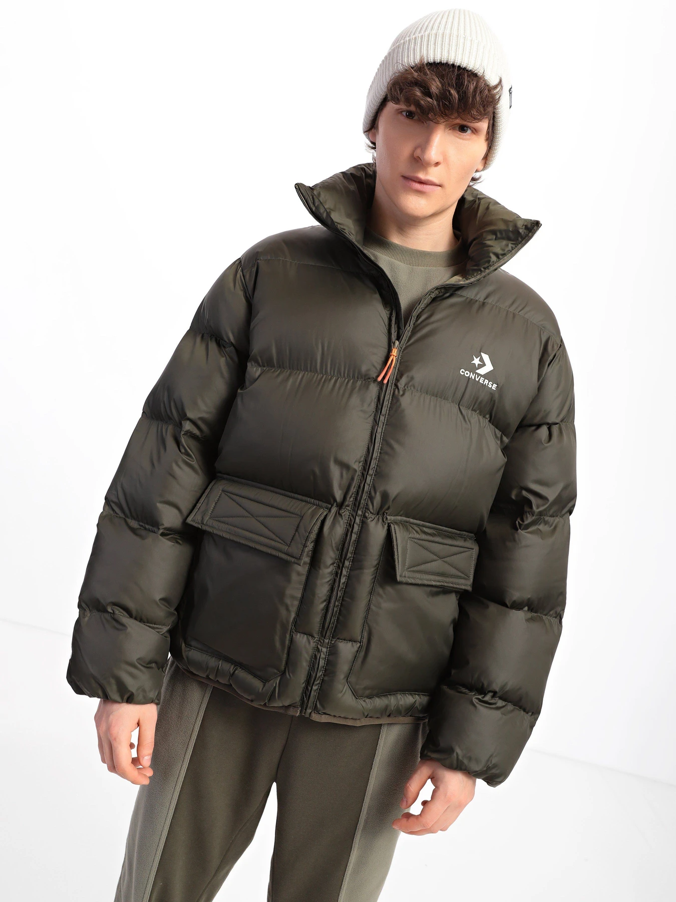 Куртки та дублянки CONVERSE  Patch Pocket Puffer модель 10023798-316 Фото