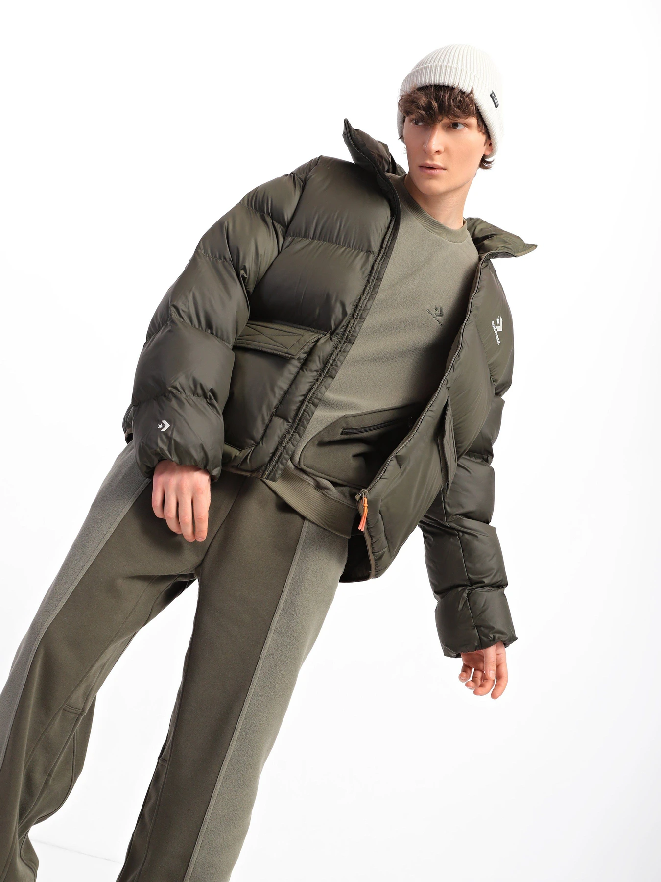 Куртки та дублянки CONVERSE  Patch Pocket Puffer модель 10023798-316 Фото