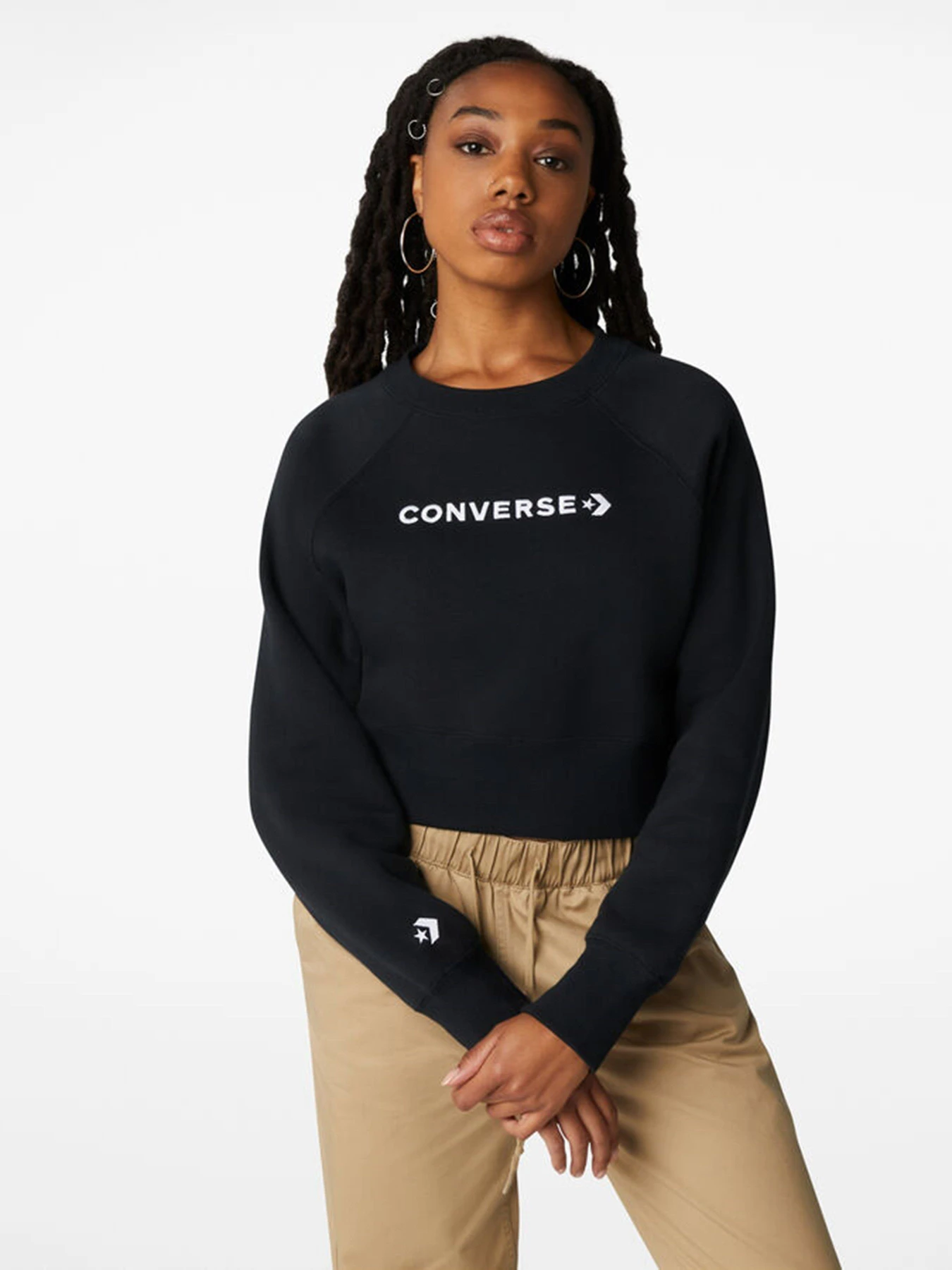 Худи и свитшоты CONVERSE STRIP WORDMARK FLEECE модель 10023716-001 Худи и свитшоты CONVERSE STRIP WORDMARK FLEECE модель 10023716-001 Фото