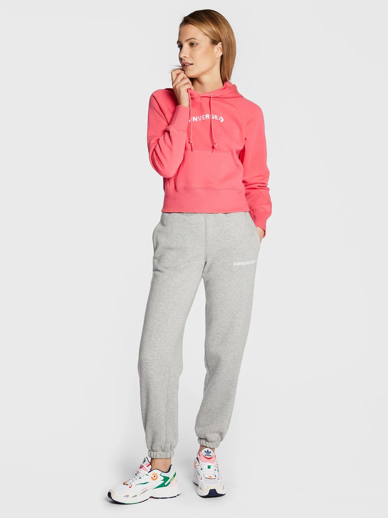 Худи и свитшоты CONVERSE Strip Wordmark Fleece модель 10023717-665 Худи и свитшоты CONVERSE Strip Wordmark Fleece модель 10023717-665 Фото