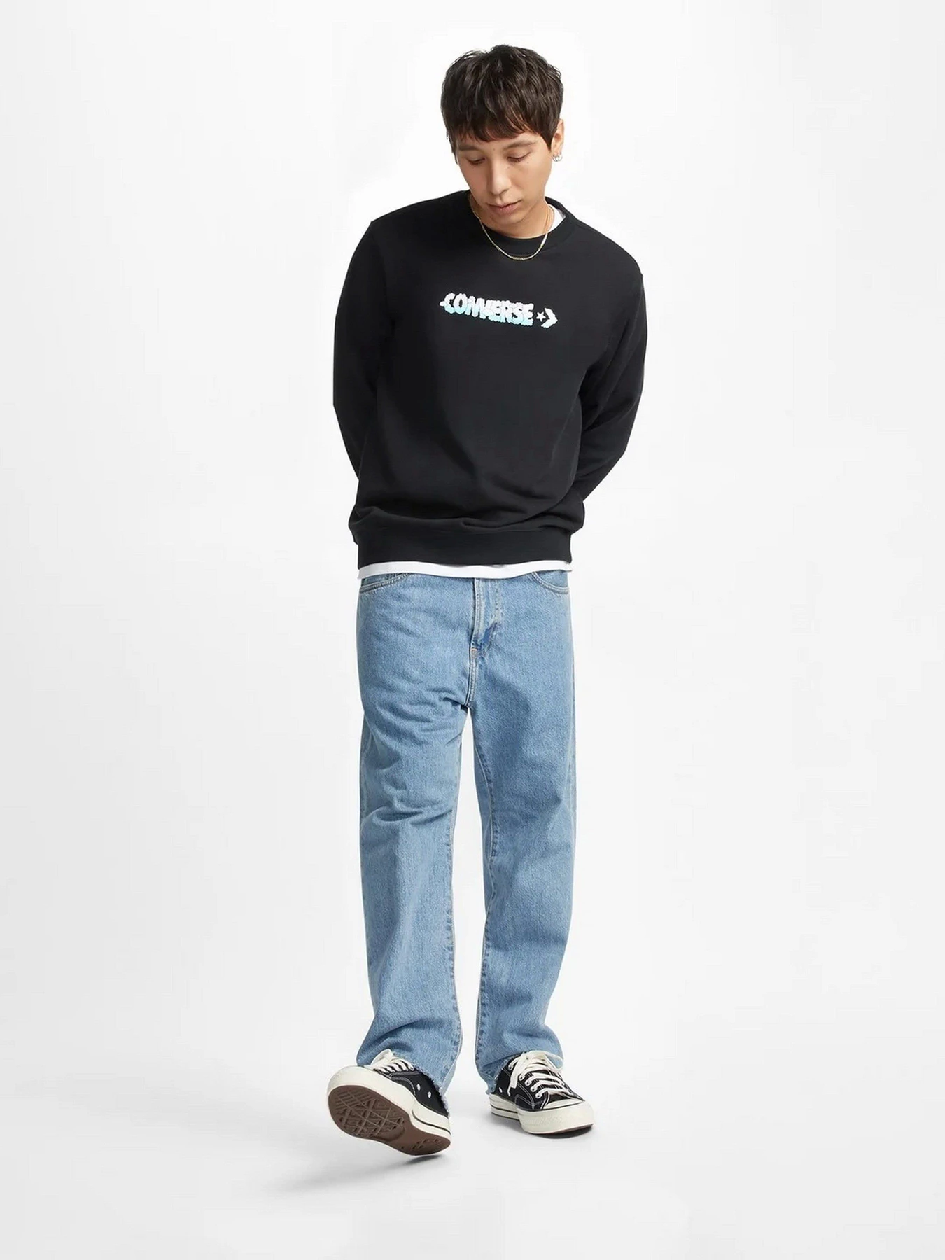 Худі та світшоти CONVERSE GAME CLOUDS CREW модель 10024617-001 Худі та світшоти CONVERSE GAME CLOUDS CREW модель 10024617-001 Фото
