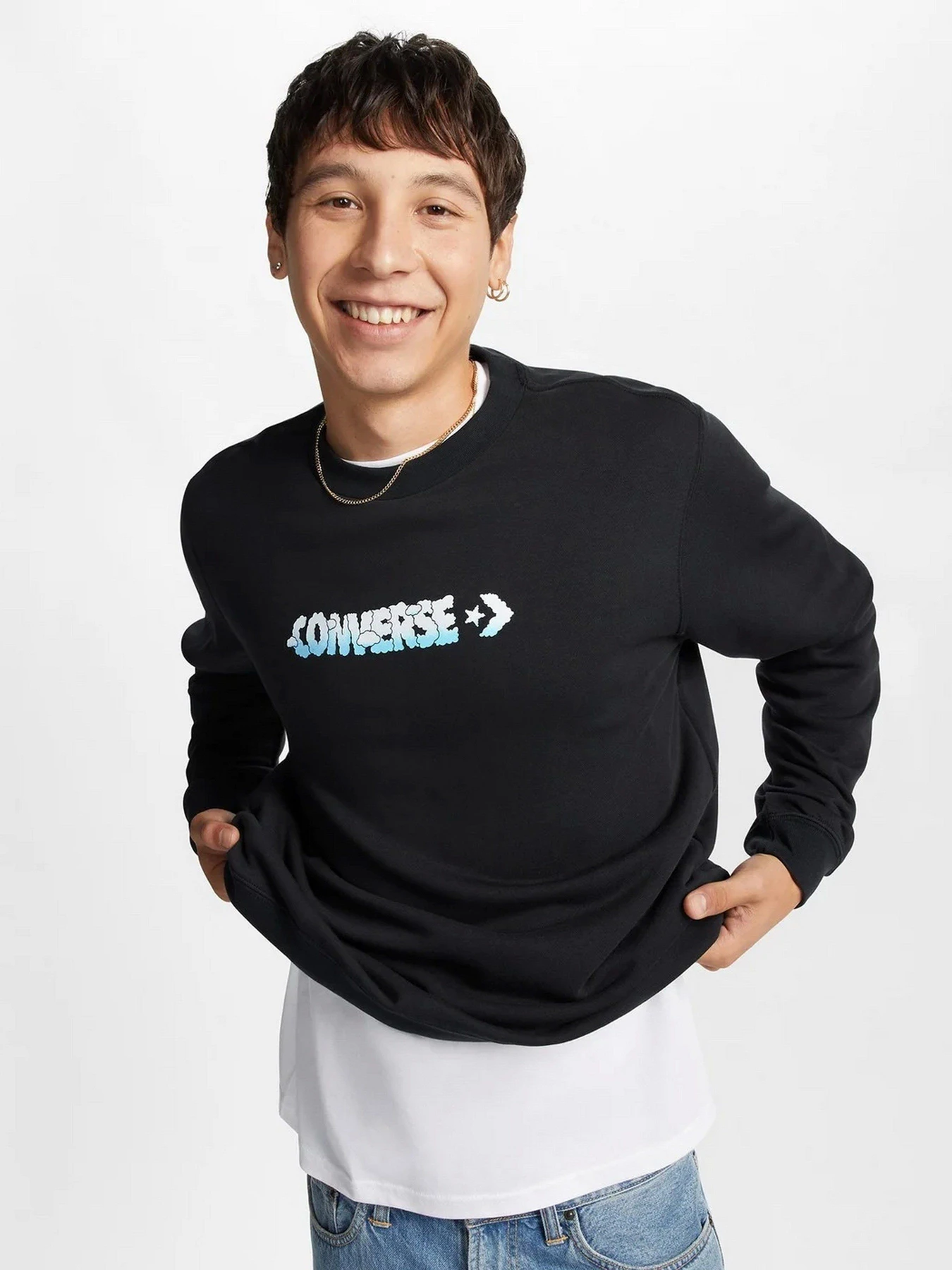 Худі та світшоти CONVERSE GAME CLOUDS CREW модель 10024617-001 Худі та світшоти CONVERSE GAME CLOUDS CREW модель 10024617-001 Фото
