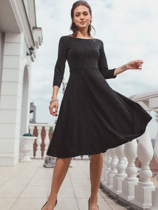 Платья VOVK модель 07242 чорний Фото