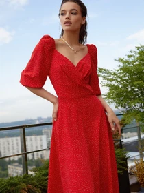 Платья VOVK модель 011686 червоний Фото