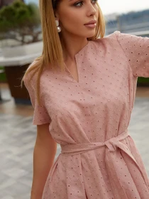 Платья VOVK модель 011539 бежевий Фото