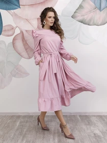 Сукні ISSA Plus модель 12197_розовый Фото