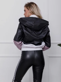 Куртки та дублянки ISSA Plus модель SA-123_черный/розовый Фото