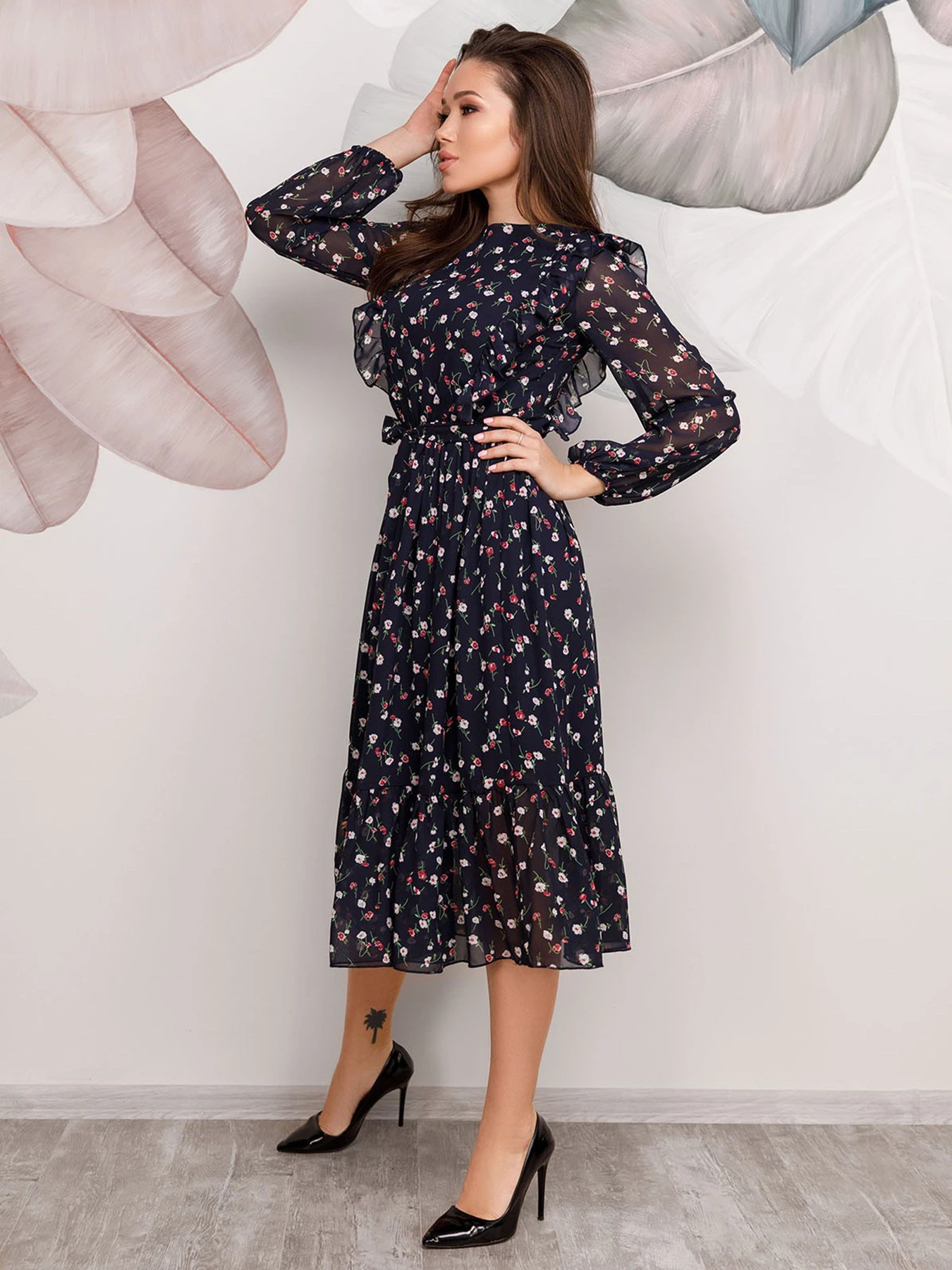 Сукні ISSA Plus модель 12485_синий Фото