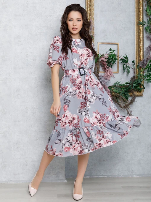 Сукні ISSA Plus модель 12585_серый Фото