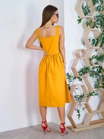 Сукні ISSA Plus модель 11782_горчичный Фото