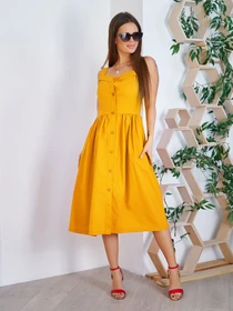 Сукні ISSA Plus модель 11782_горчичный Фото