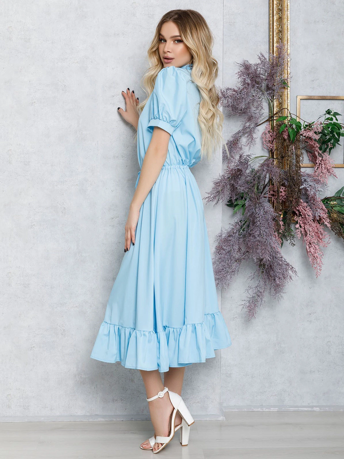 Платья ISSA Plus модель 12578_голубой Платья ISSA Plus модель 12578_голубой Фото