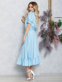 Платья ISSA Plus модель 12578_голубой Фото