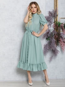 Сукні ISSA Plus модель 12578_оливковый Фото