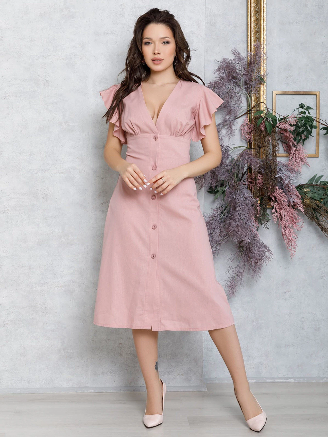 Платья ISSA Plus модель 12591_розовый Фото