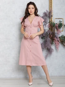 Платья ISSA Plus модель 12591_розовый Фото