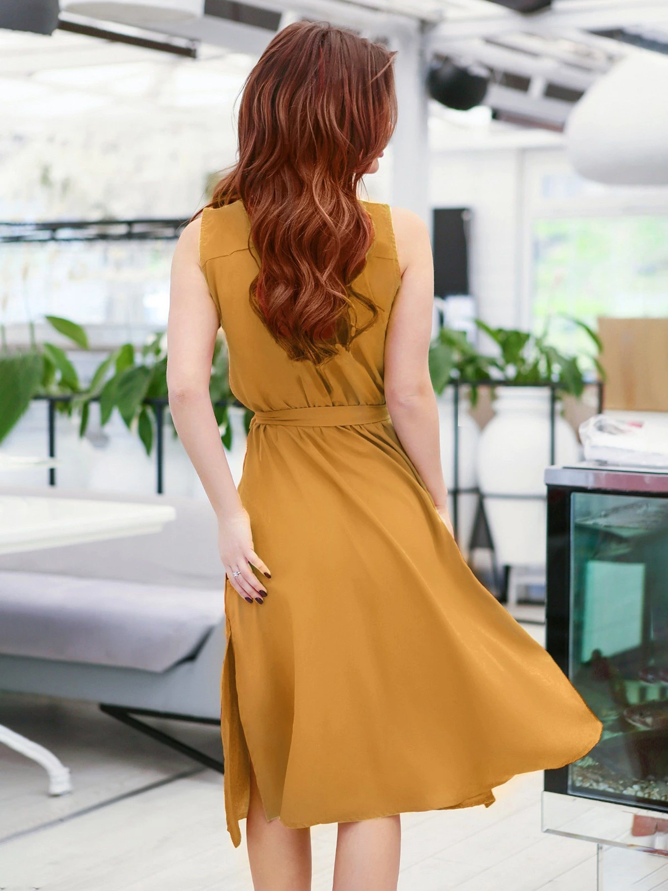 Платья ISSA Plus модель 11626_горчичный Платья ISSA Plus модель 11626_горчичный Фото