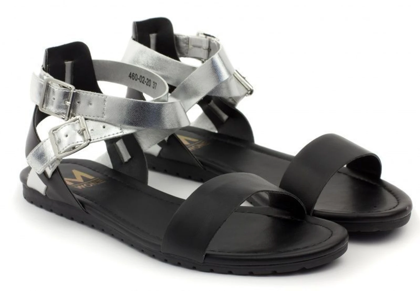 Сандалії M Wone модель 460-02-20 Silver/black Фото