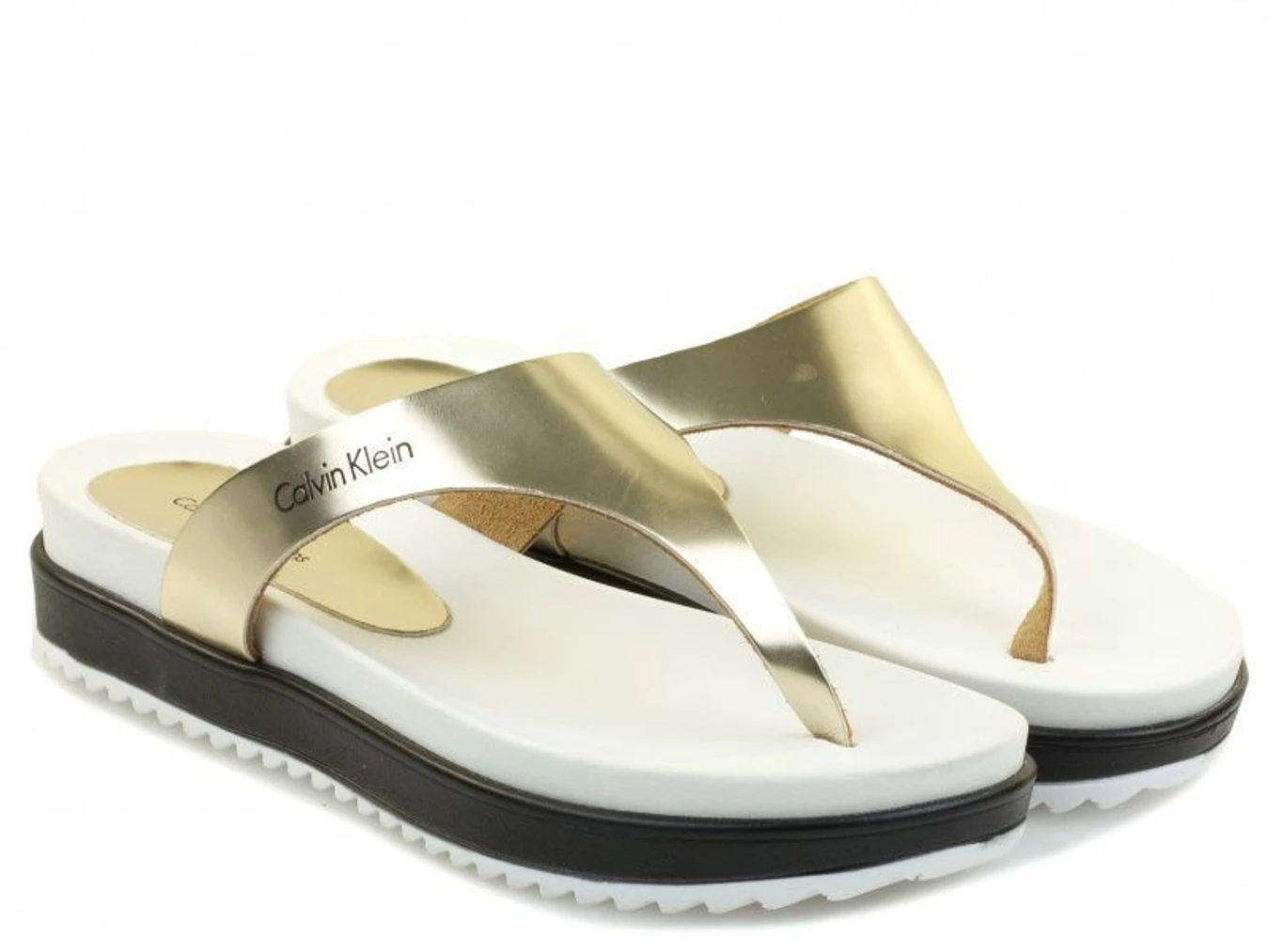 Шлёпанцы Calvin Klein Jeans модель RE9677/GLD Фото