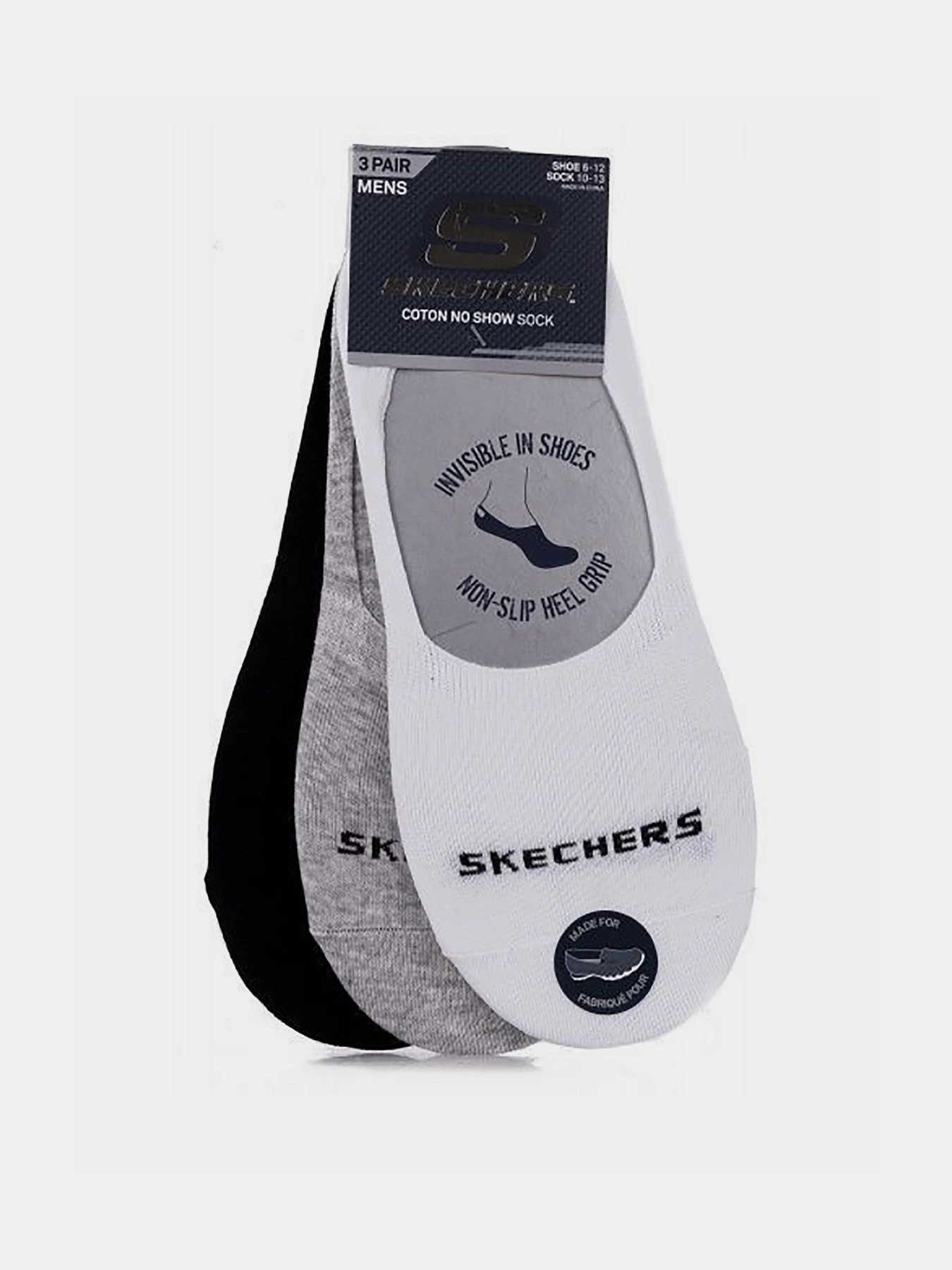 Шкарпетки та гольфи Skechers 3pk Non Terry Liner 43-46 модель S108455-117 Фото