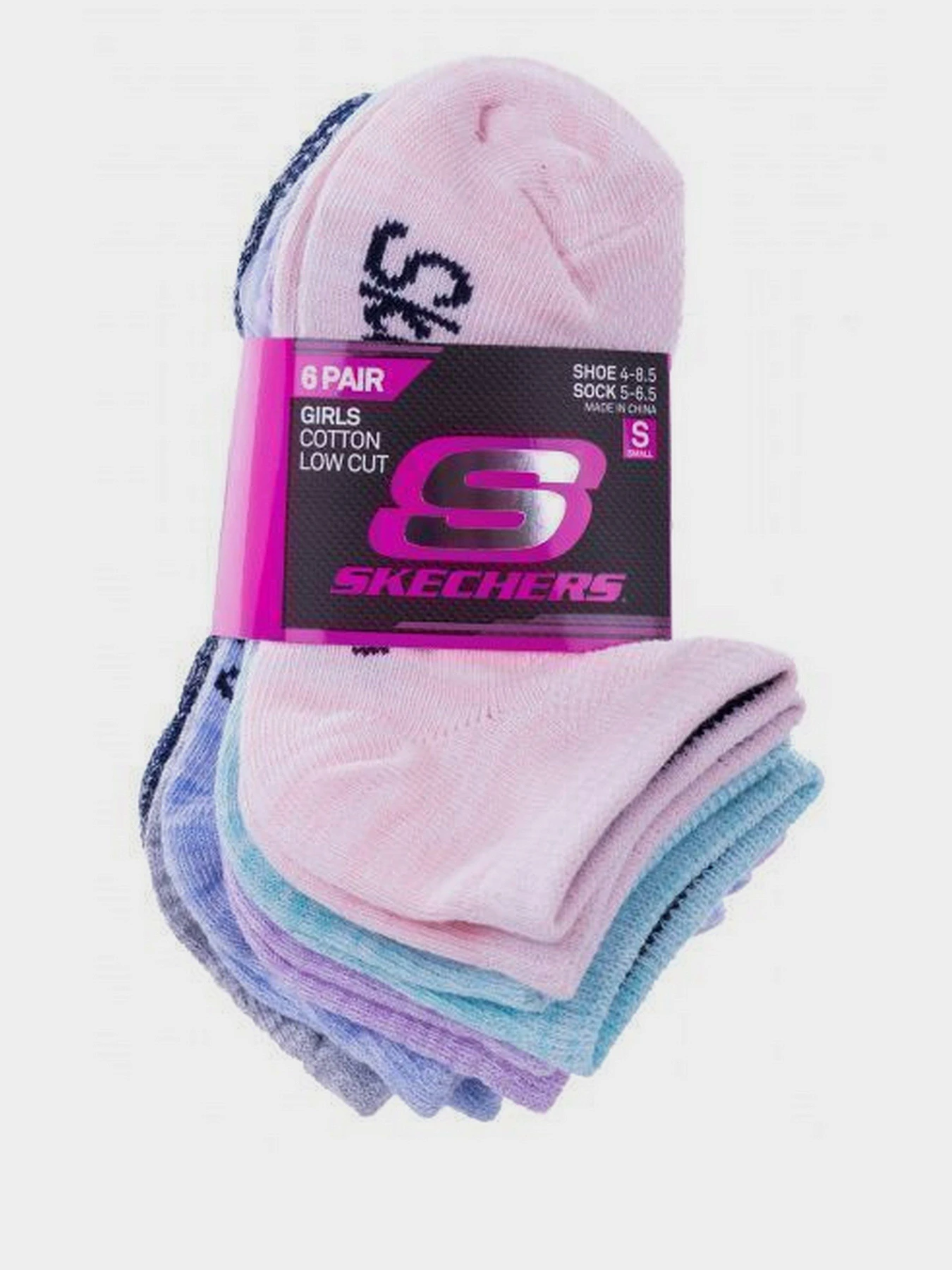 Носки и гольфы Skechers 6 Pair Cotton Low Cut модель S107696-060-5 Фото