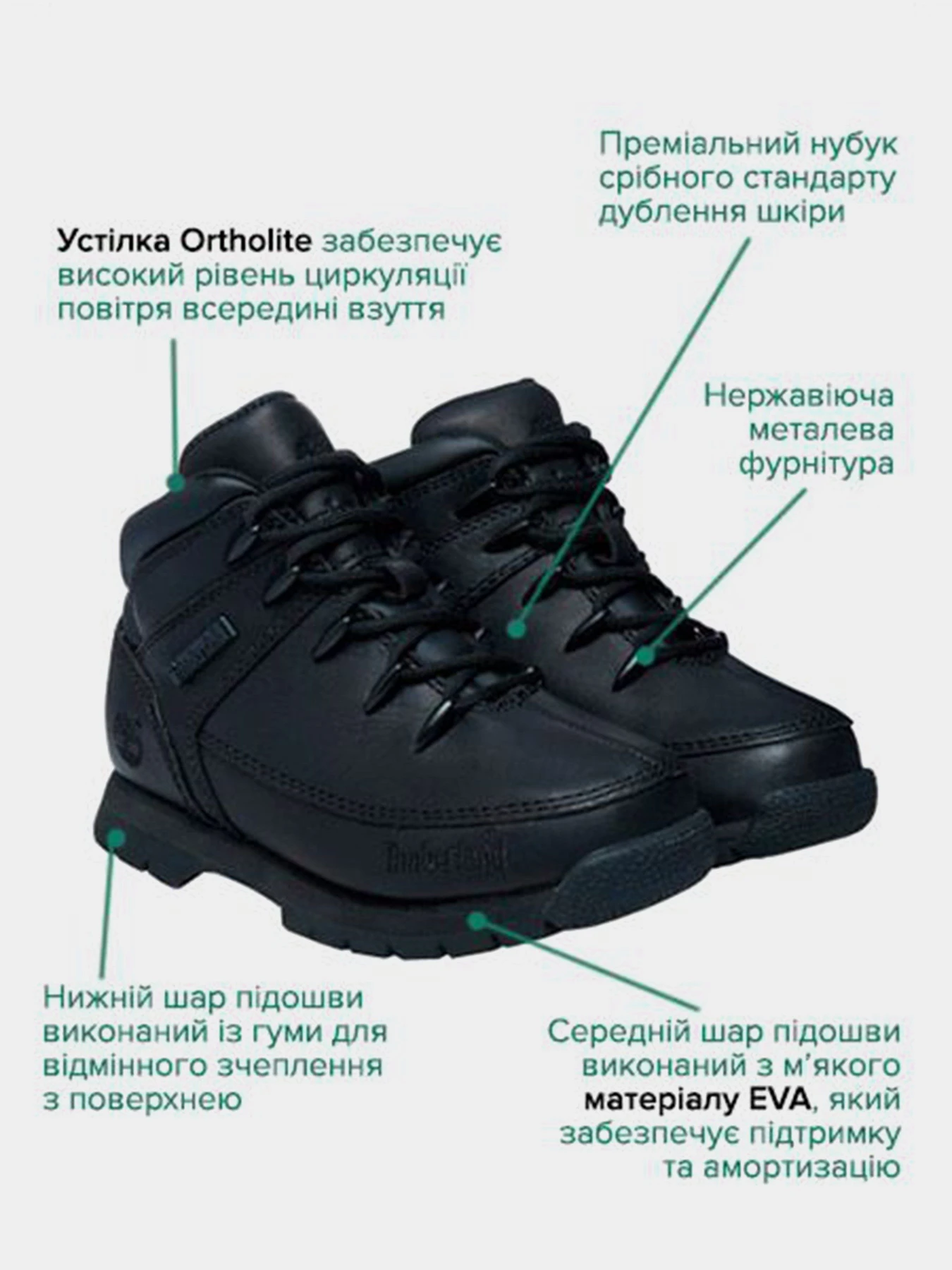 Черевики та чоботи Timberland Euro Sprint Mid Hiker модель TB0A13DP001 Черевики та чоботи Timberland Euro Sprint Mid Hiker модель TB0A13DP001 Фото