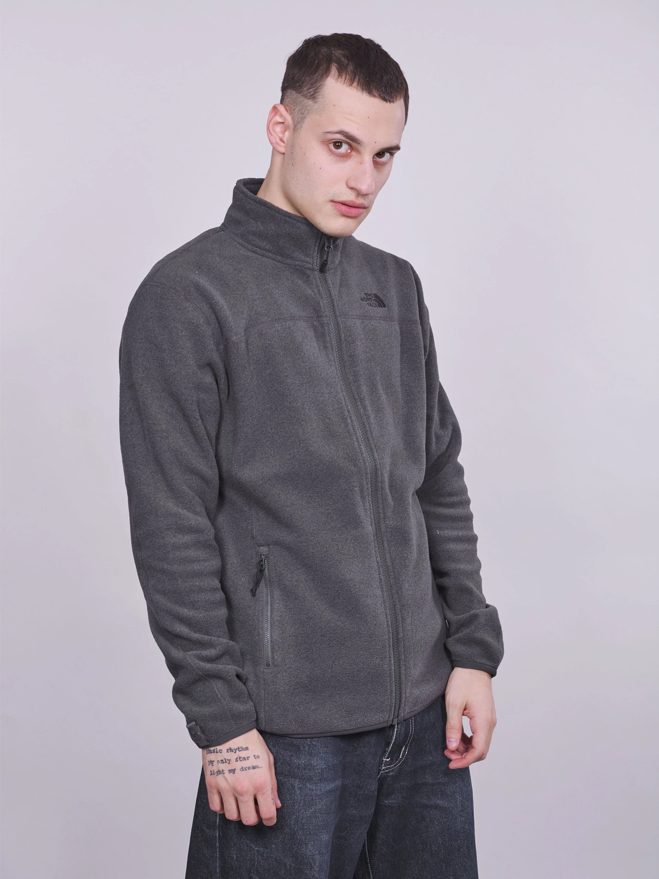 Худи и свитшоты The North Face 100 Glacier Full Zip Erkek Outdoor модель NF0A2UAQDYZ1 Фото