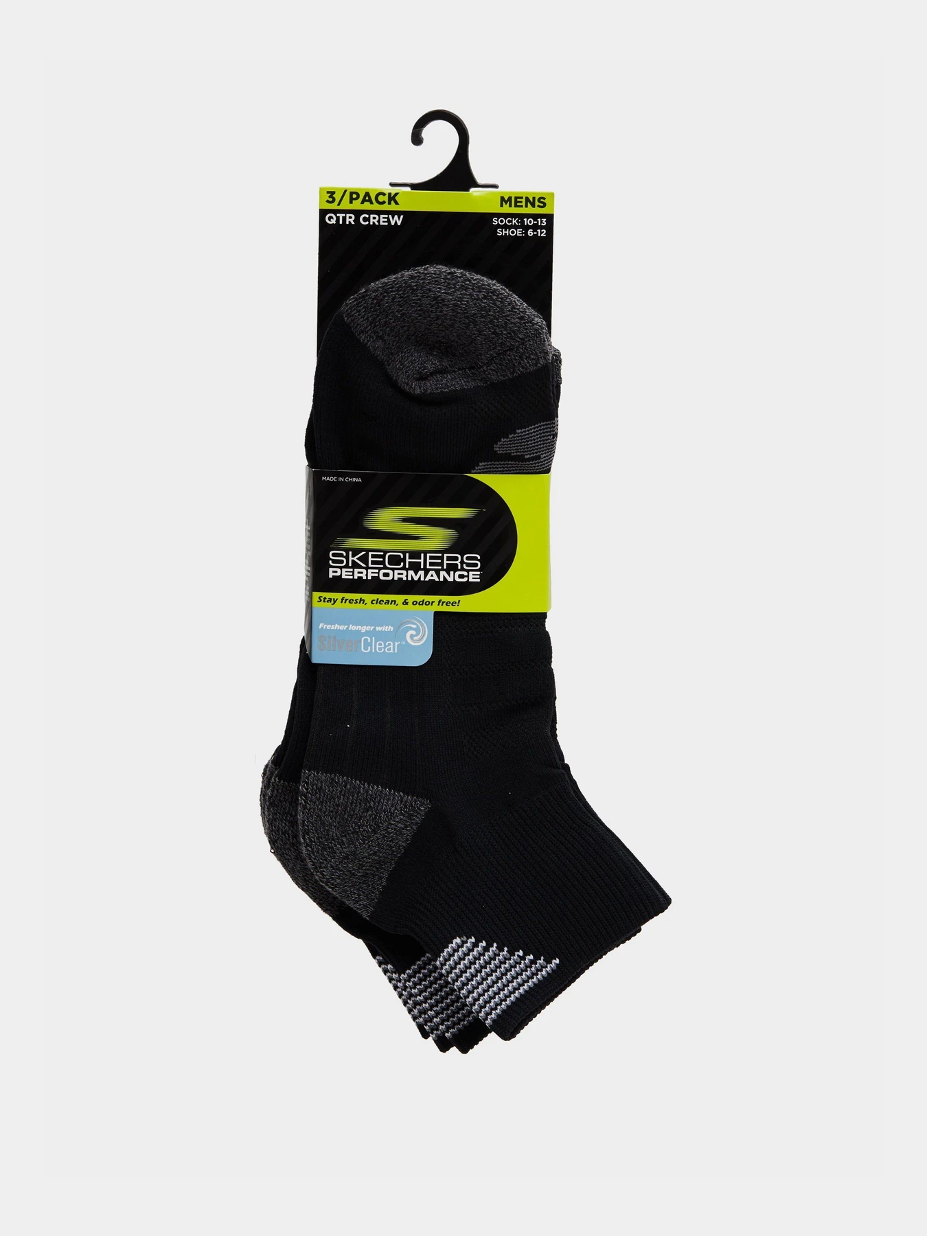 Носки и гольфы Skechers 3 Pack QTR Crew Performance модель S114662-007 Фото
