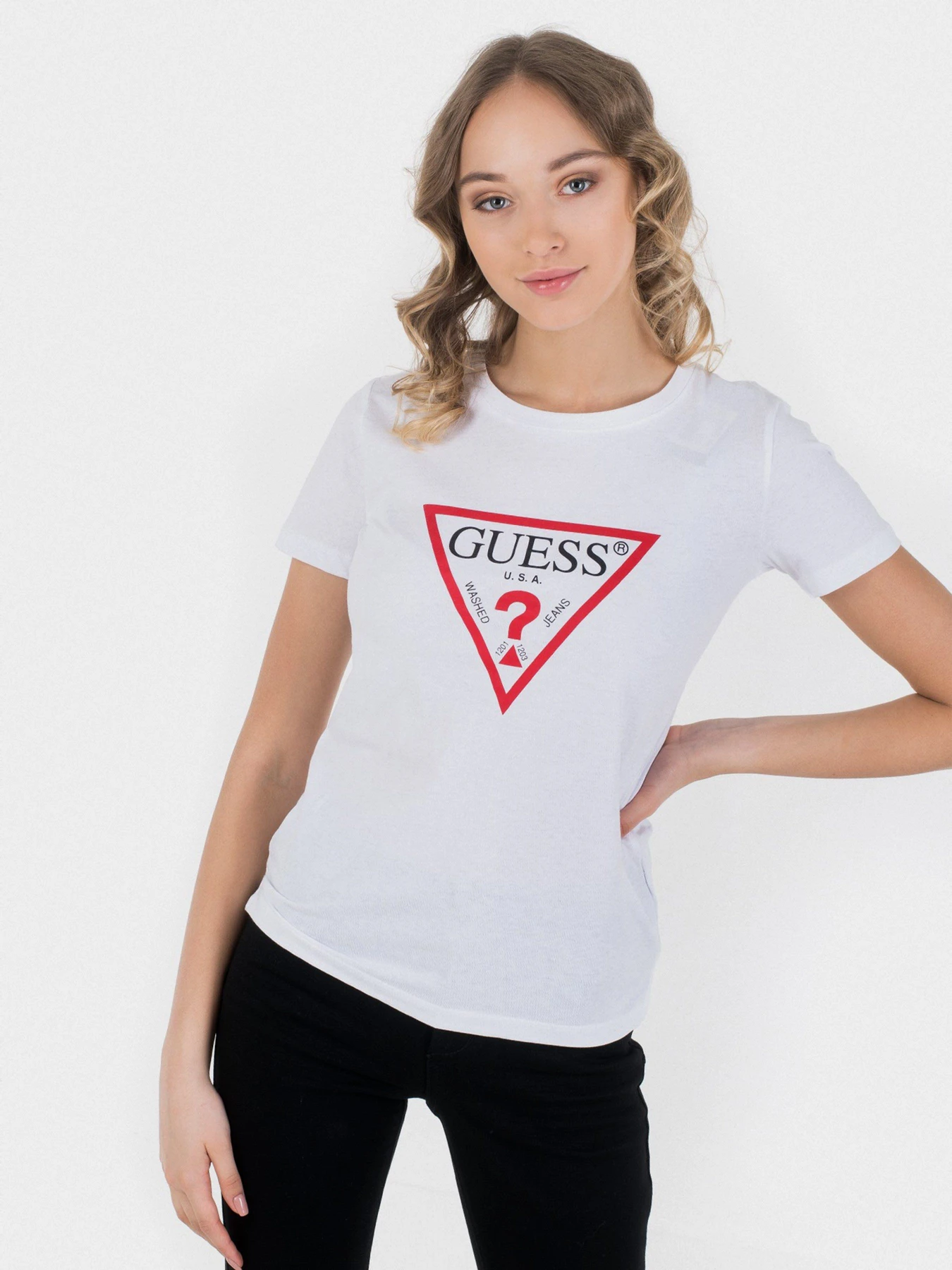 Футболки і поло GUESS модель W01I98-JA900-TWHT Фото