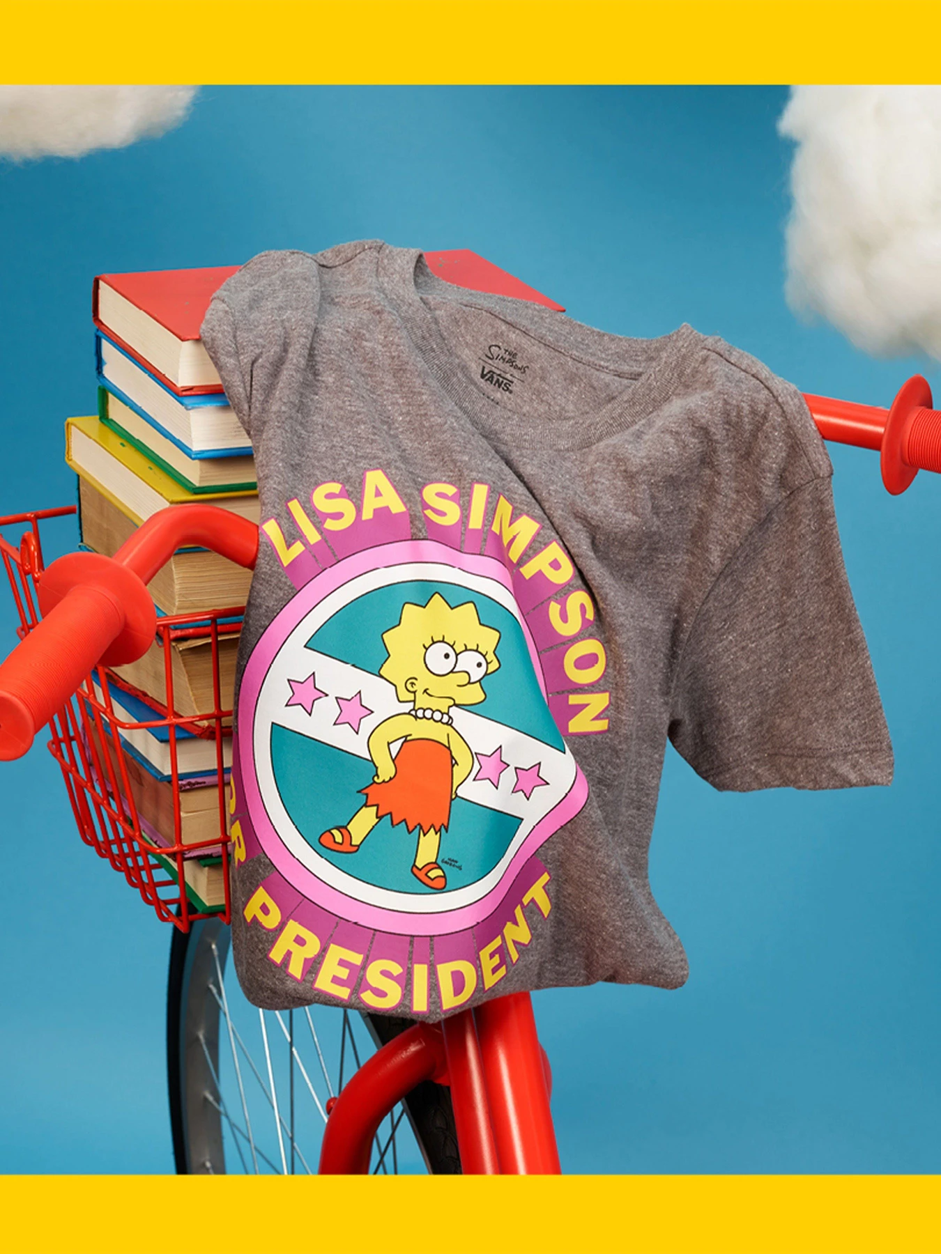 Футболки и поло Vans The Simpsons x Vans Lisa 4 Prez Tee модель VN0A4V4B17G1 Фото