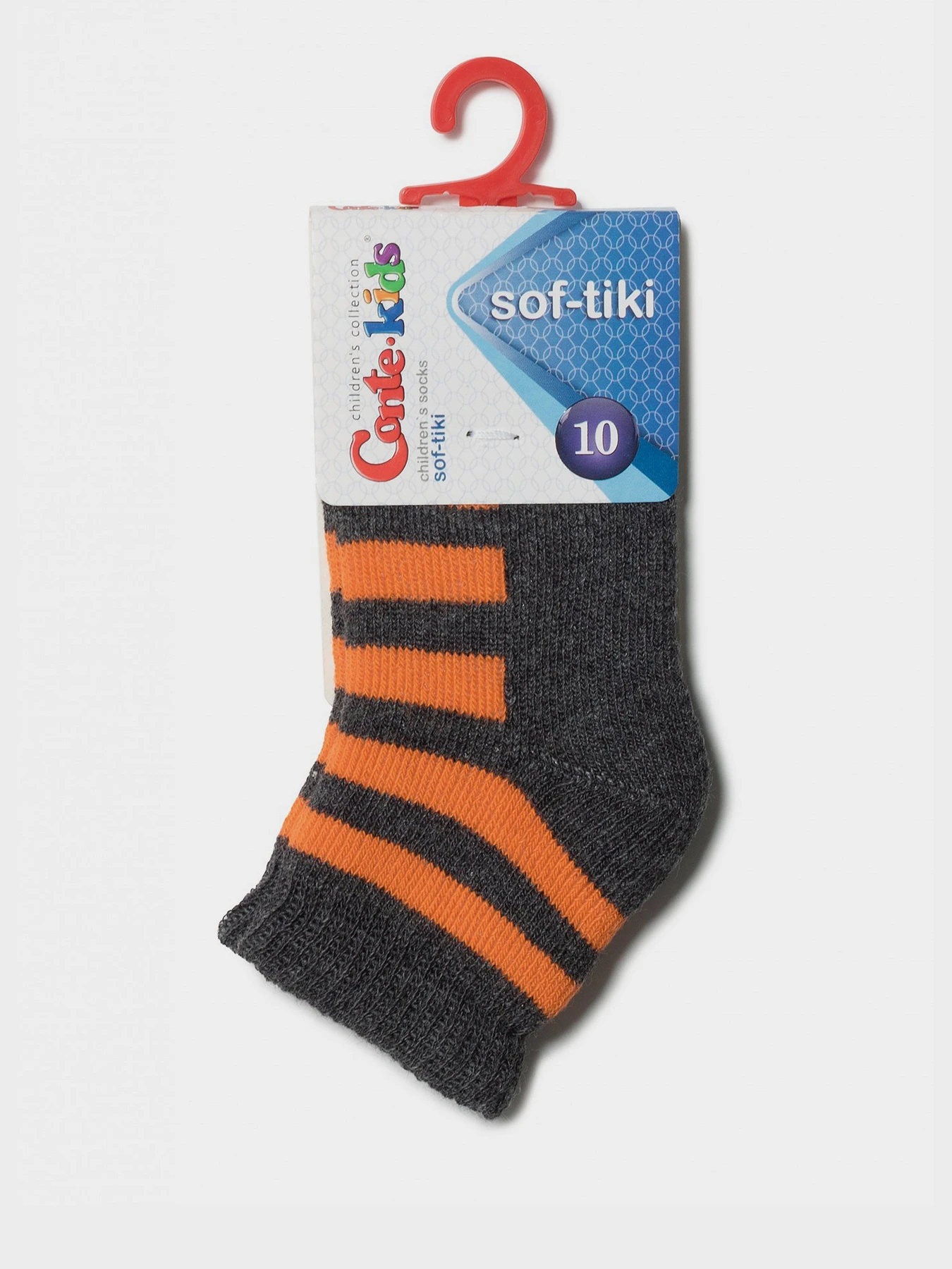 Шкарпетки та гольфи Conte Kids модель 7С-46СП 210 сірий-помаранчевий Фото