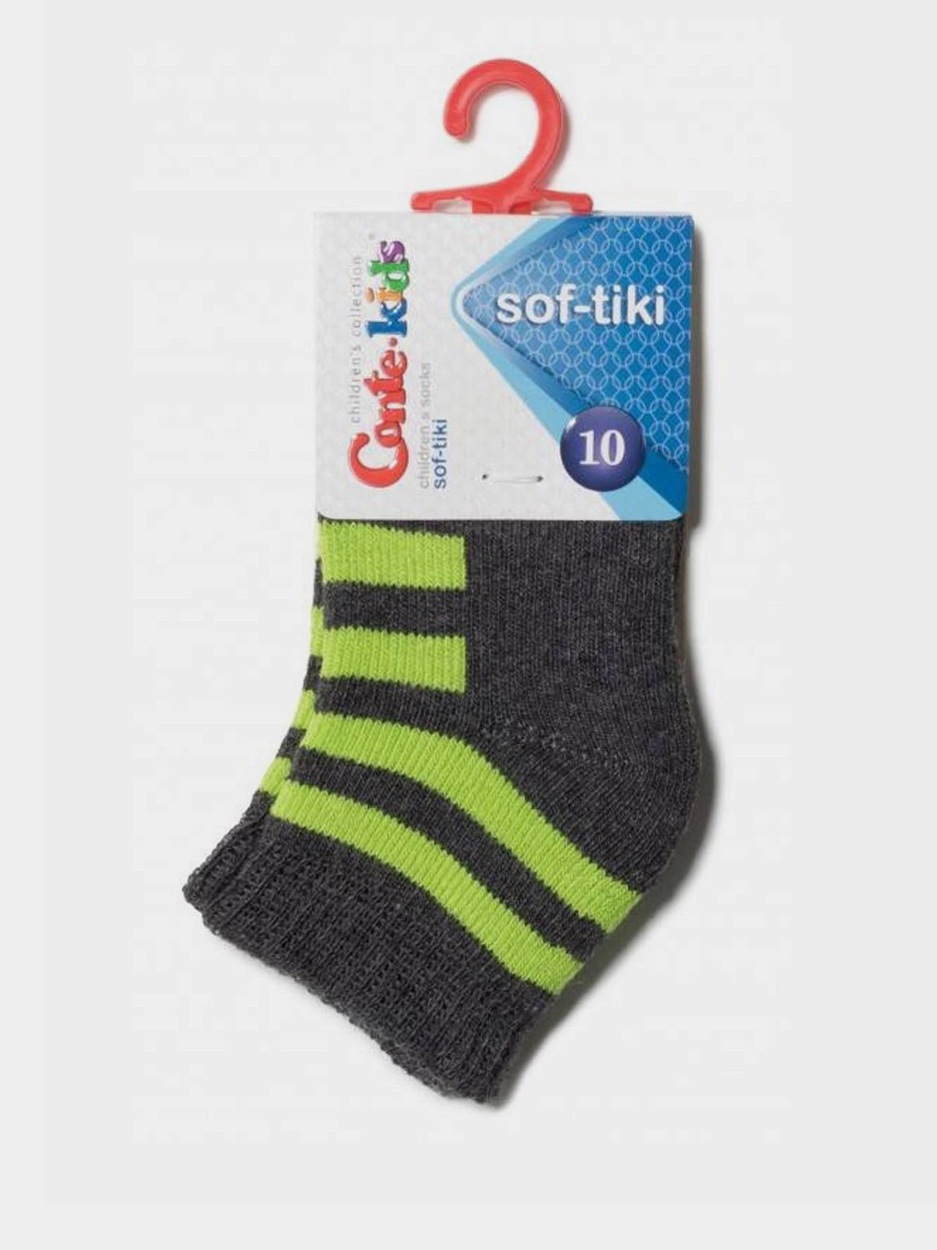 Шкарпетки та гольфи Conte Kids модель 7С-46СП 210 сірий-салатовий Фото