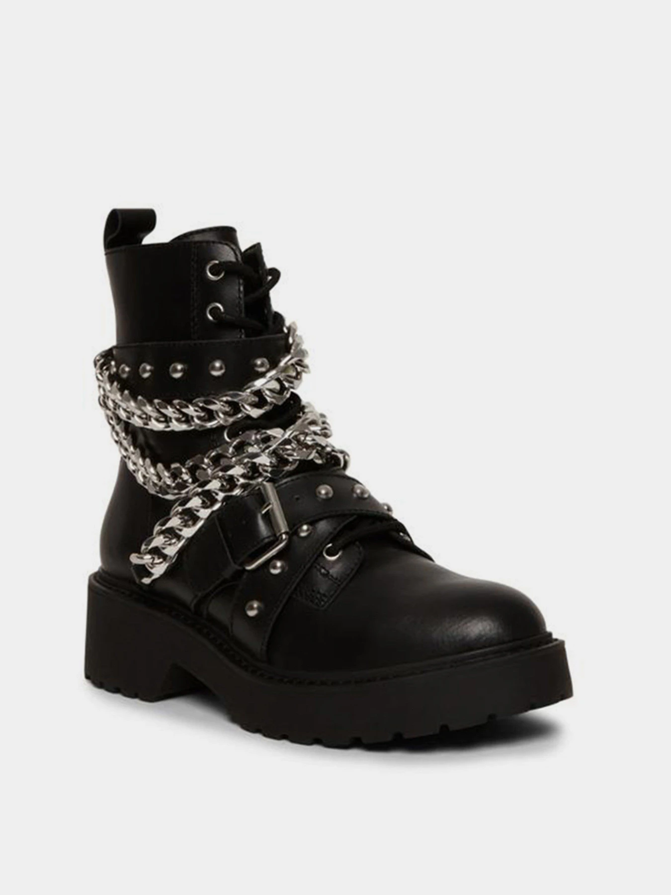 Ботинки и сапоги Steve Madden модель SM11001194 BLACK LEATHER Ботинки и сапоги Steve Madden модель SM11001194 BLACK LEATHER Фото
