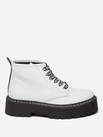 Ботинки и сапоги Steve Madden модель SM11001214 WHITE LEATHER Фото