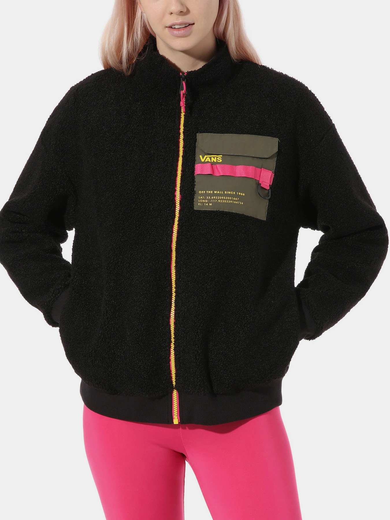 Куртки и дубленки Vans 66 Supply Zip Sherpa модель VN0A4SD3BLK1 Фото