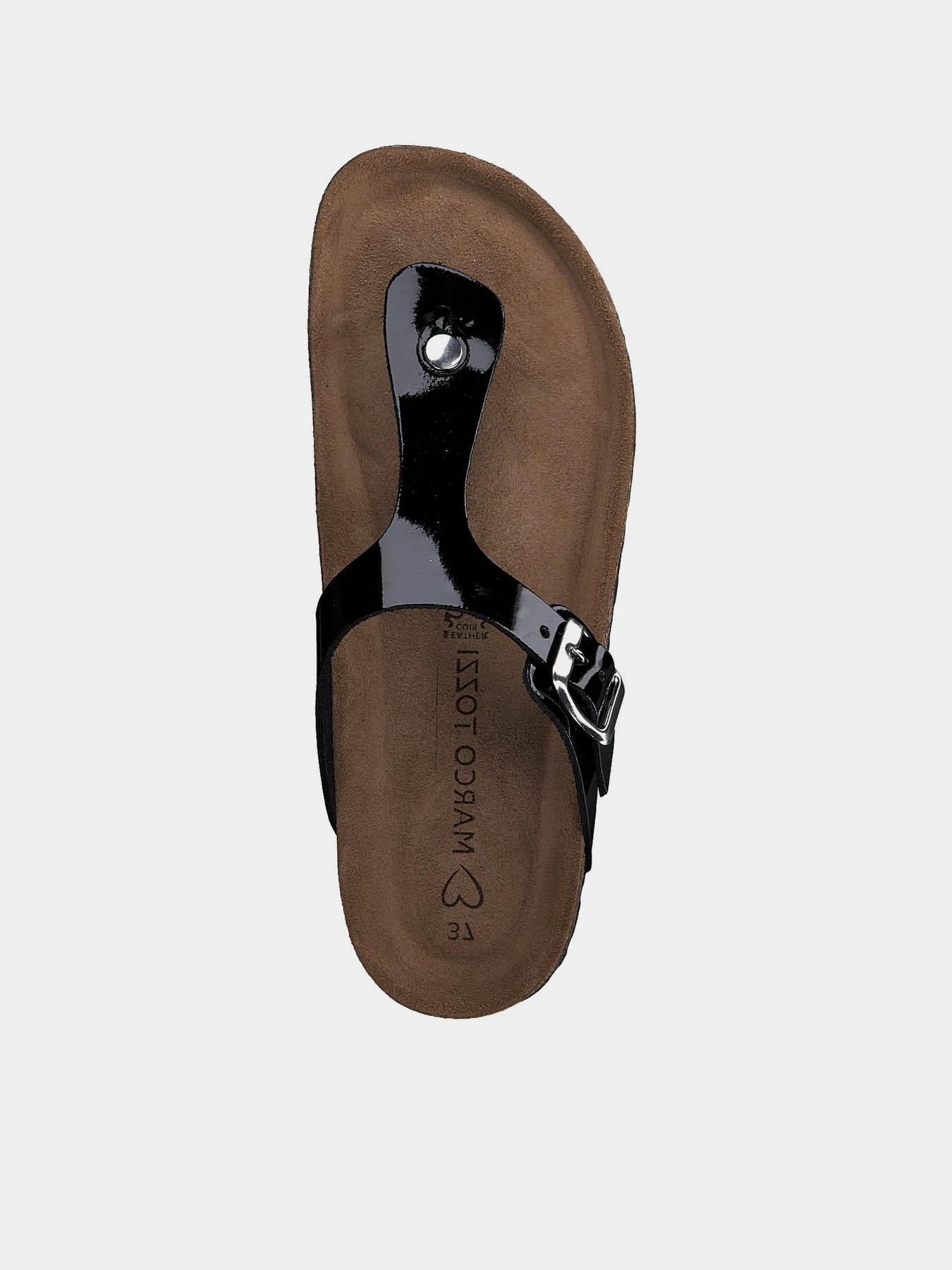 Шлёпанцы Marco Tozzi модель 2-2-27402-20 018 BLACK PATENT Фото